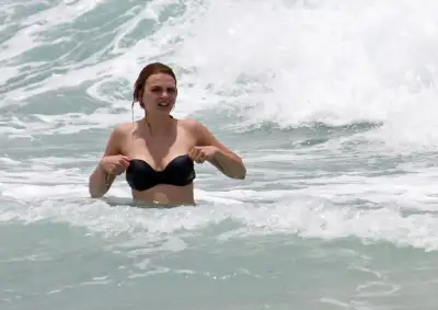 Aimee Teegarden's Beach Getaway in Miami