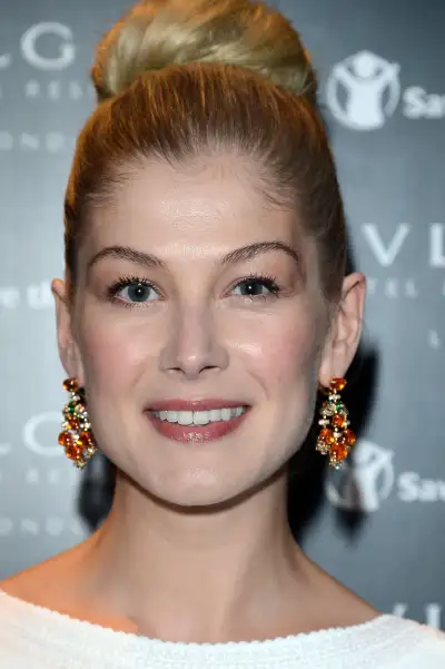 Rosamund Pike Shines at Bulgari Hotel Launch Party in London