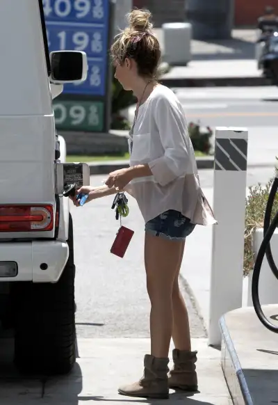 Ashley Tisdale's Hollywood Pit Stop: Casual Chic at the Gas Station