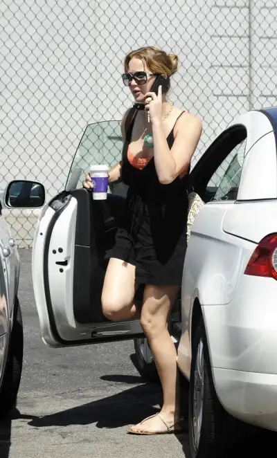 Jennifer Lawrence Spotted in North Hollywood with White Sports Car