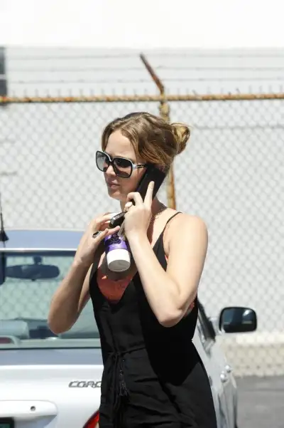 Jennifer Lawrence Spotted in North Hollywood with White Sports Car