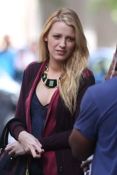 Blake Lively's Glamorous Filming Day: A Snapshot from New York - August 28, 2012