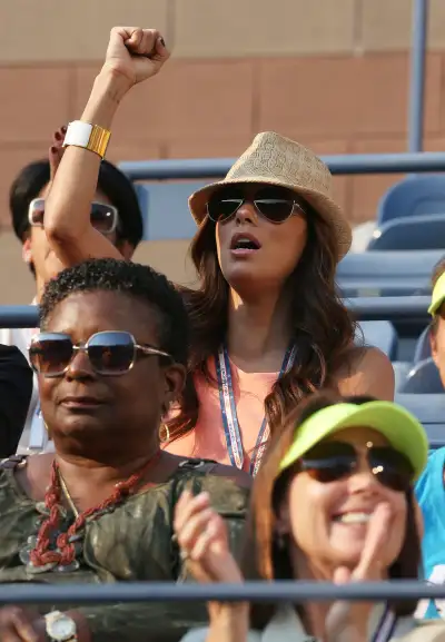 Eva Longoria Courts Attention: A Day at the US Open in New York City - August 2012